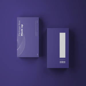 产品包装盒定制设计俯视图样机模板 Package Box Mockup Top View