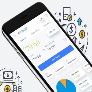 电子钱包APP应用仪表盘设置界面模板 B Wallet Dashboard 2 Mobile Ui