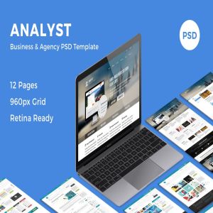 多用途商业网站设计PSD模板 Analyst – Business & Agency PSD Template