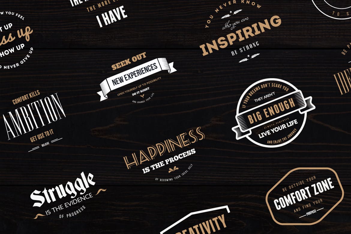 18款复古设计风格品牌Logo&徽标设计模板