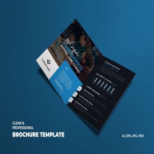 商业公司对折宣传单设计模板 Creative Business & Corporate Brochure Template