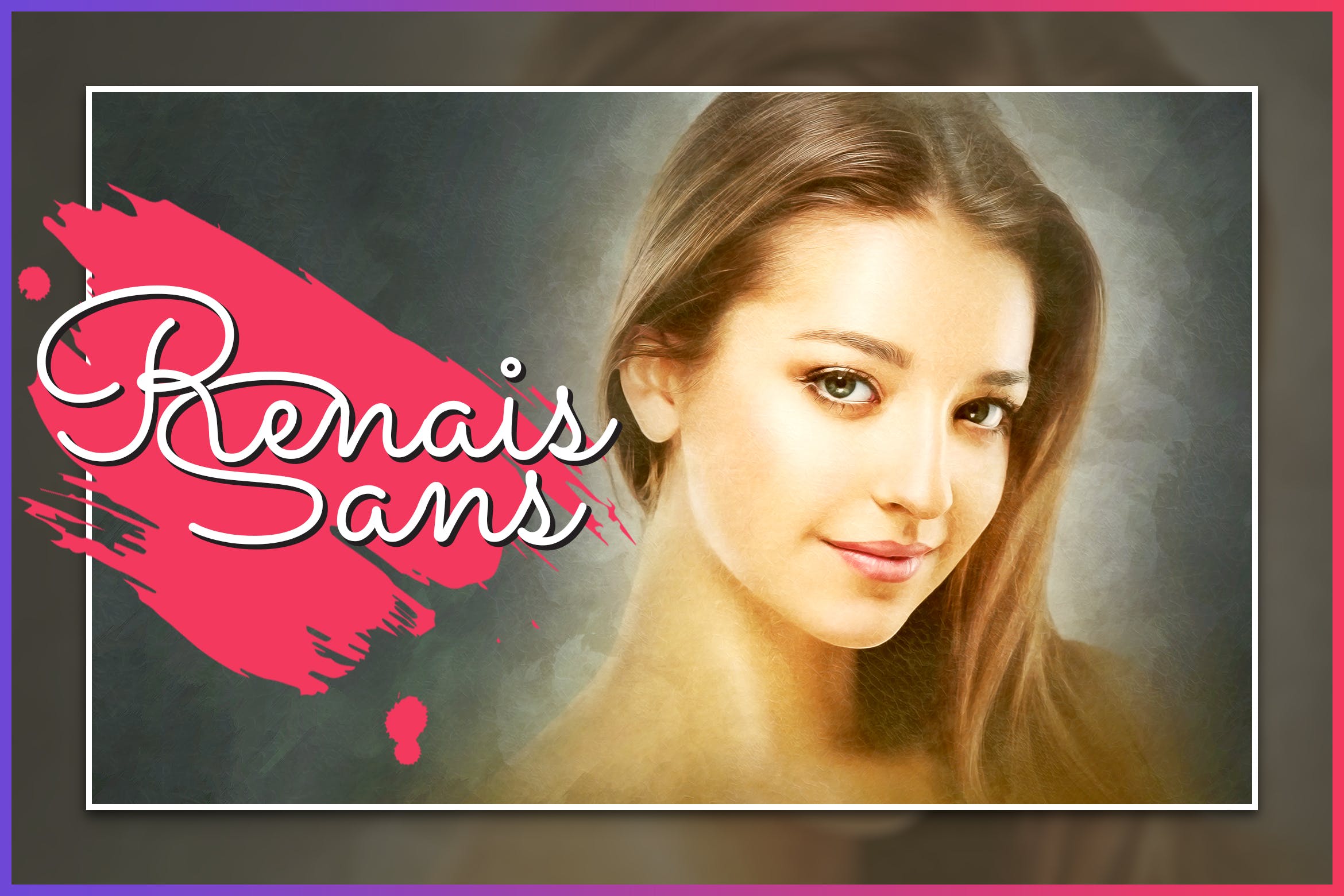 唯美油画作品风格一键生成PS动作 Renaissance CS3+ Photoshop Action