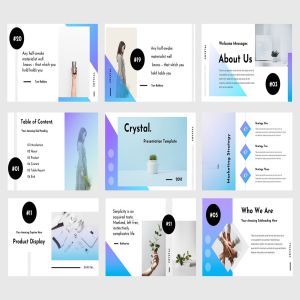 现代时尚创意产品演示PPT模板下载 Crystal Powerpoint Presentation