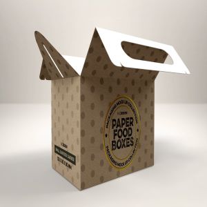 小蛋糕/糕点包装盒子样机 Small Cake Box Carrier Packaging Mockup