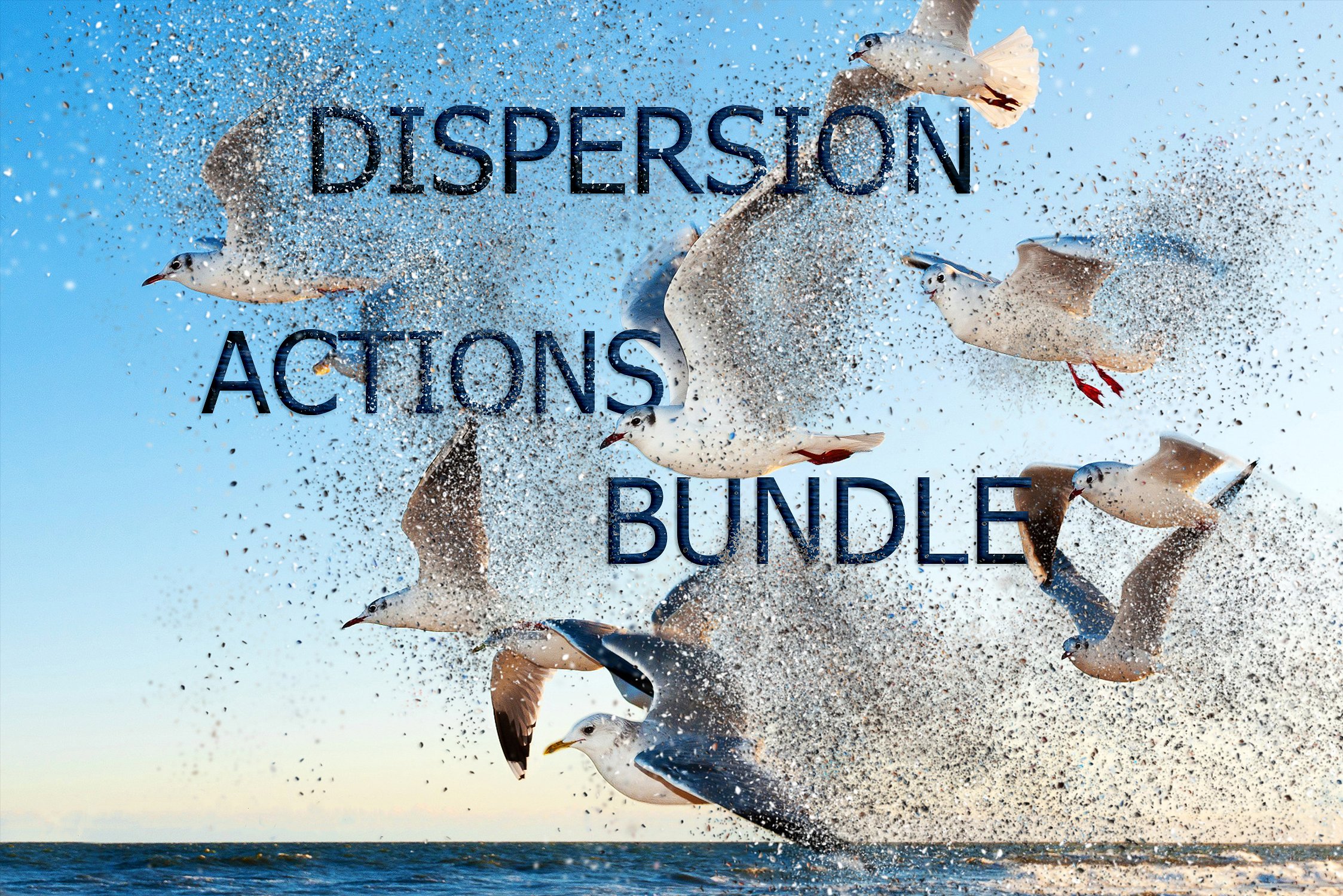 炫酷逼真色散消失效果PS动作 Dispersion Actions Bundle