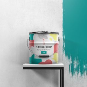 油漆桶外观设计样机模板 Paint Bucket  Mockup