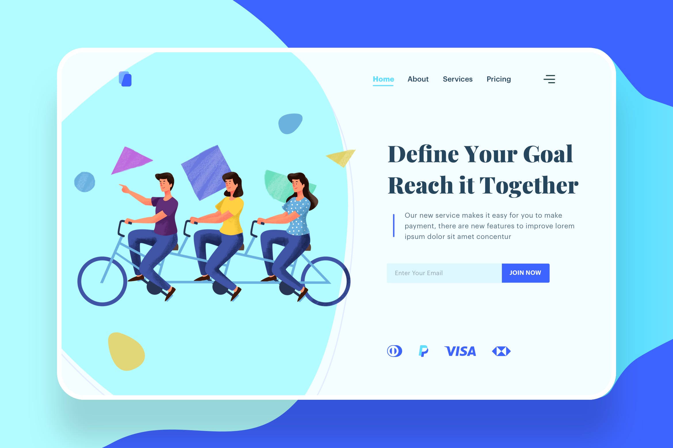 目标确定主题网站设计矢量插画素材 Define Your Goal Illustration – Website Header