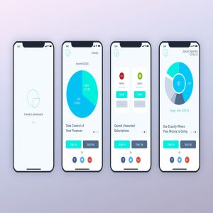 电子钱包APP应用启动界面UI设计方案一 Launch Screens Walkthroughs Finance Mobile UI – FP