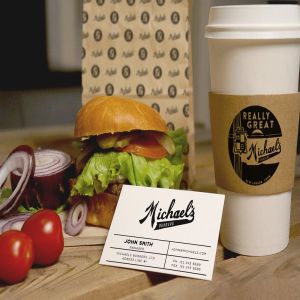 汉堡咖啡品牌样机模板 Burger Cafe Mockup