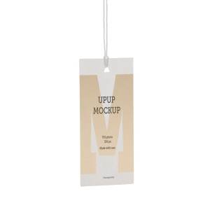 白色服装标签样机模板 Clothes label tag blank white mockup