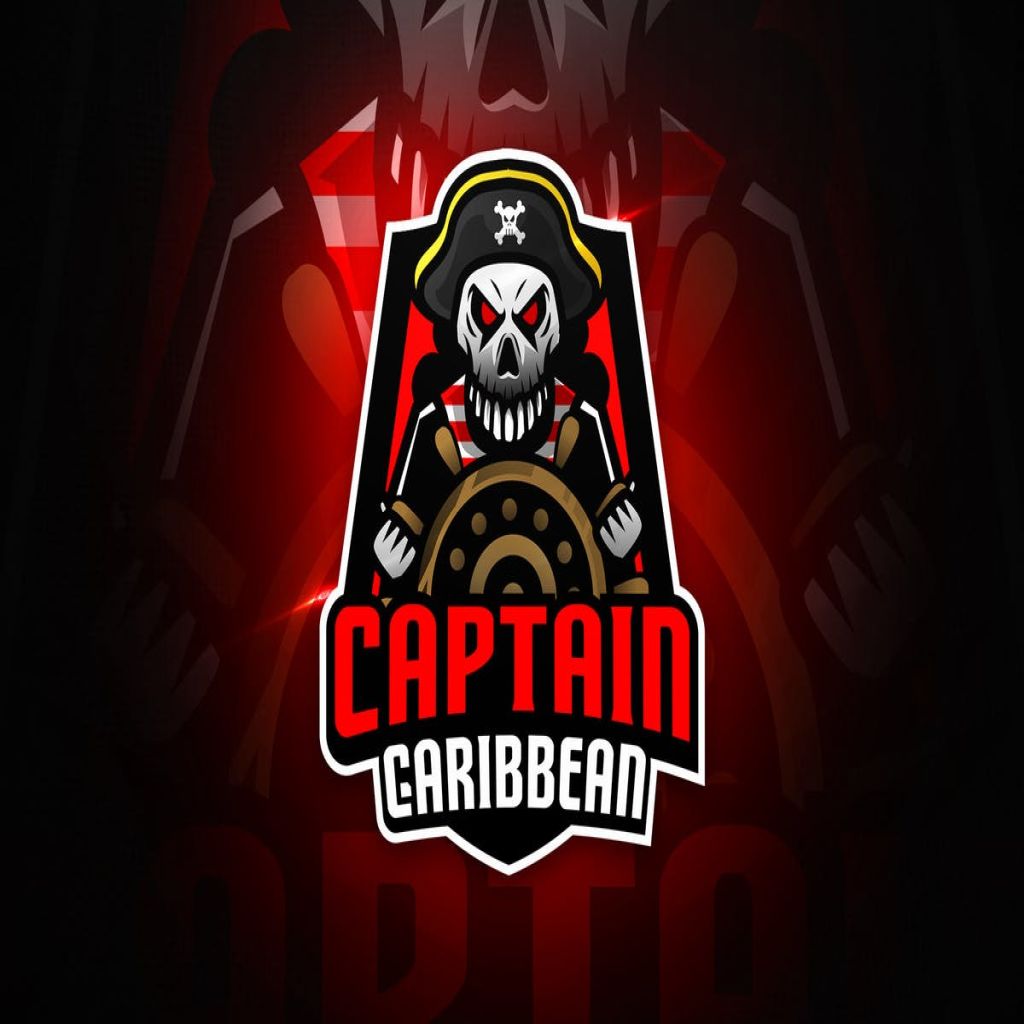 加勒比海盗船长电子竞技吉祥物Logo标志设计模板 Captain Caribbean – Mascot & Esport Logo插图