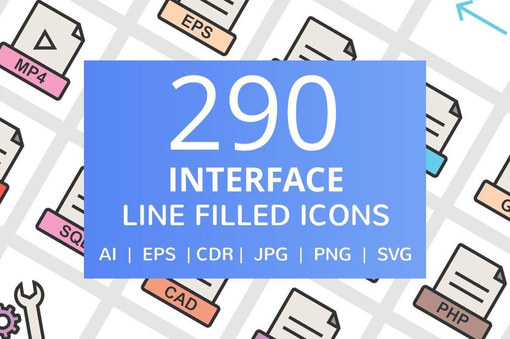 290枚办公数据图表类线框多色图标下载[AI, CDR, EPS, JPG, PNG, SVG]