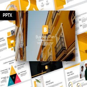 带有SWOT分析的商业计划书powerpoint幻灯片演示模板（pptx）