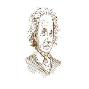 素描爱恩斯坦人物图案 Albert Einstein