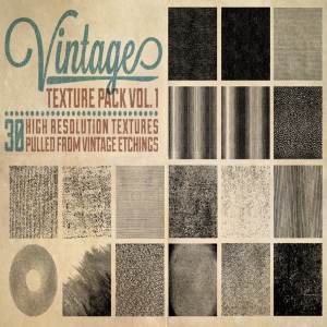 复古印刷旧式书籍纹理合集 Vol. 1 Vintage Texture Pack Vol. 1