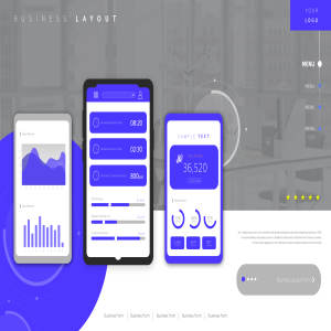 商业企业网站主页布局设计PSD模板