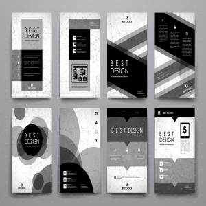 点线面黑白风画册模板 Molecular brochures