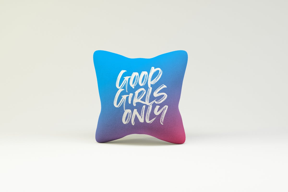 方形枕头外观设计样机模板 Square Pillow Mockup