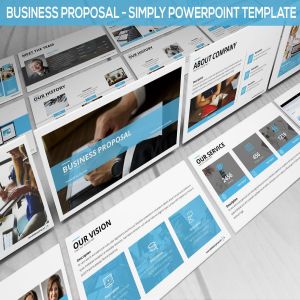 简约商业提案策划PPT演示模板 Simply Business Proposal – Powerpoint Template