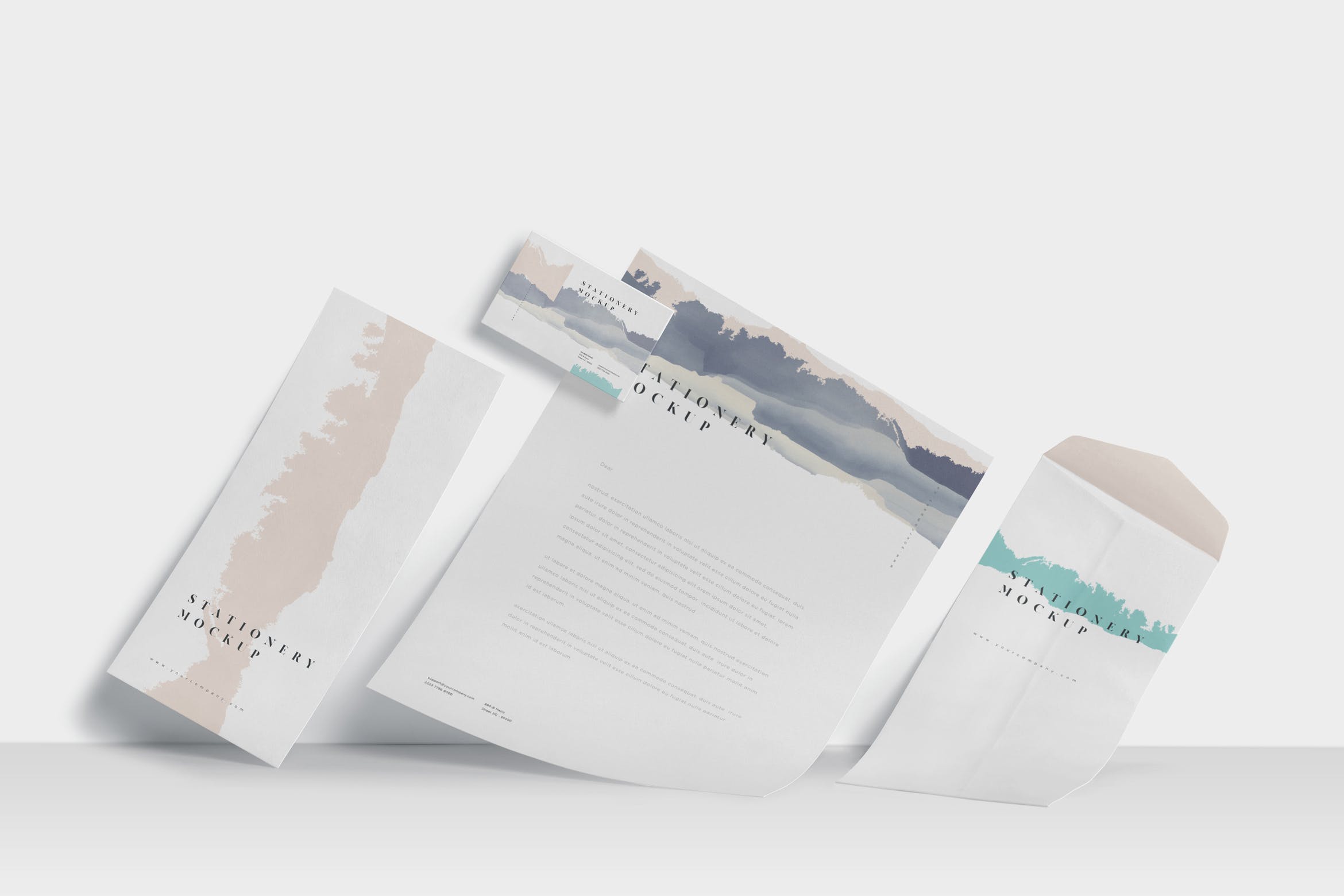 常用办公用品样机模板 Stationery Mock Ups