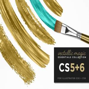 油画画笔笔画笔刷 Vectallic Magic CS5+6 Vector Brushes