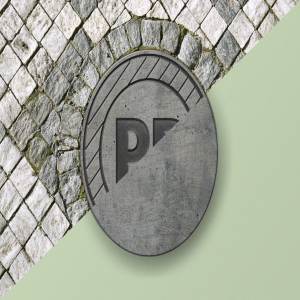 3D 立体下水道沙井盖 Logo 样机模板 3D sewer hatch & logo mock-up