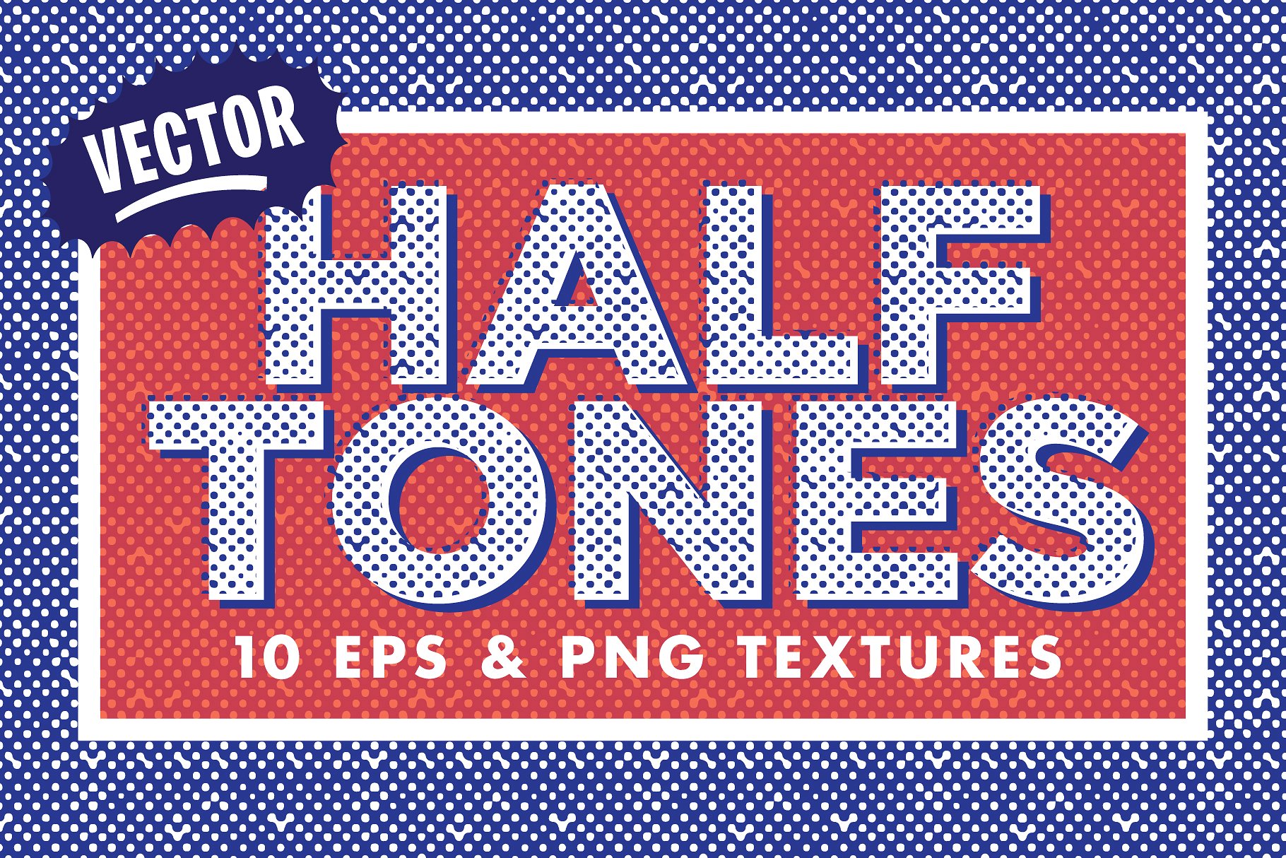 10款砂砾半色调矢量纹理 10 Vector Halftone Textures