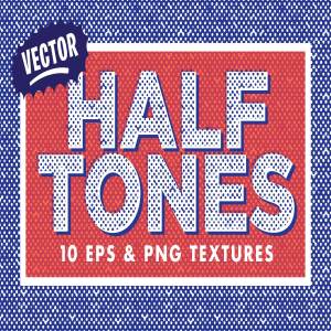 10款砂砾半色调矢量纹理 10 Vector Halftone Textures