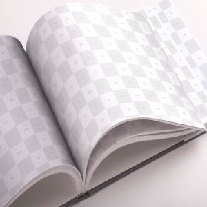 标准精装画册/图书内页版式设计PSD样机03 Hardcover Standard Landscape Book PSD Mockup 03插图2