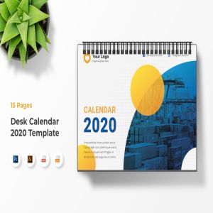 物流企业定制2020年活页日历表设计模板 Calendar 2020插图1