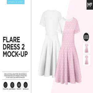 连衣裙女装样机展示模型mockups