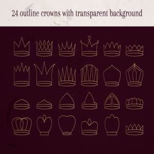 68个优雅的皇冠插画合集