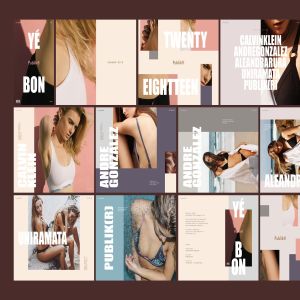 时尚产品发布会PPT幻灯片模板 YEBON Fashion lookbook Powerpoint Presentation