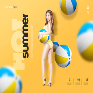 夏季沙滩排球派对活动主题设计素材