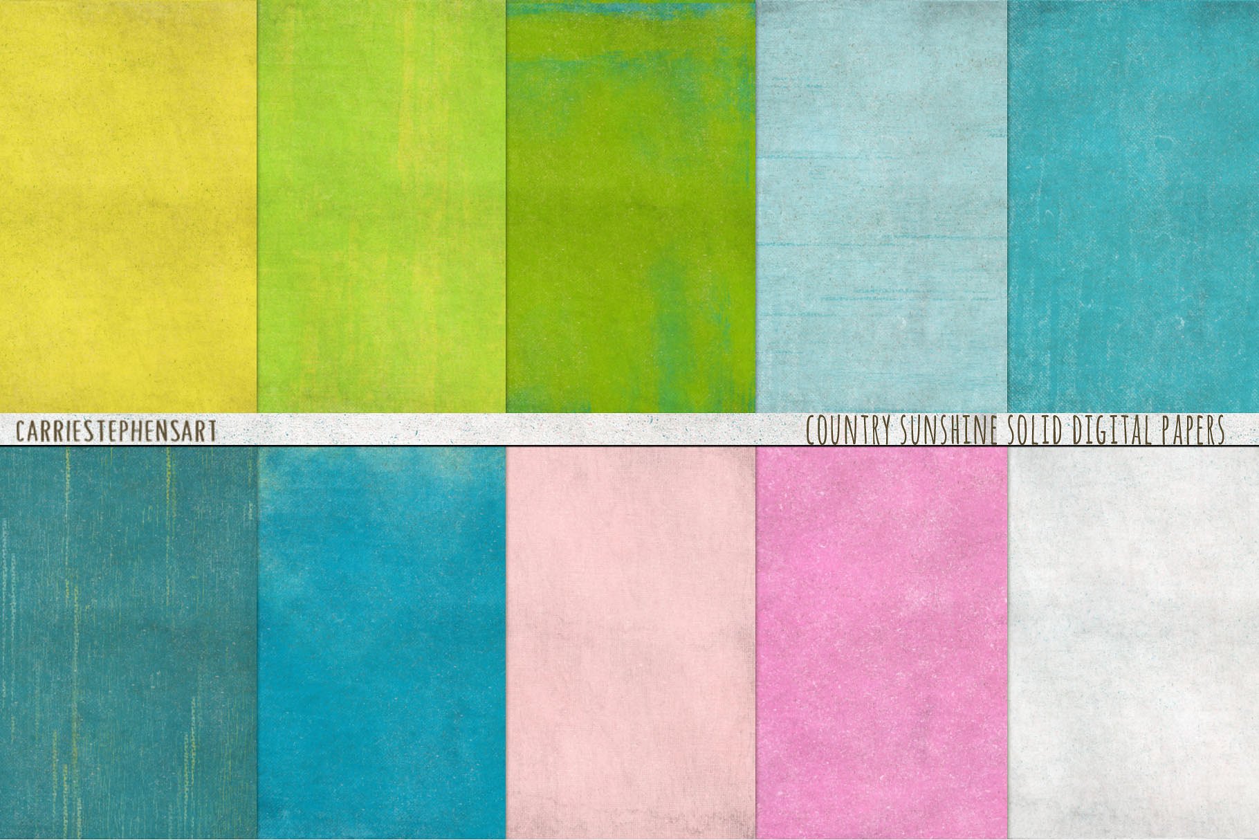 多彩阳光色彩纸张纹理 Country Sunshine Solid Digital Paper