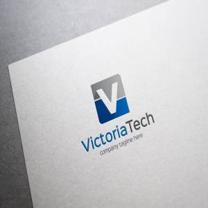 创意字母Logo模板系列之字母V Victoria Tech Letter V Logo插图4