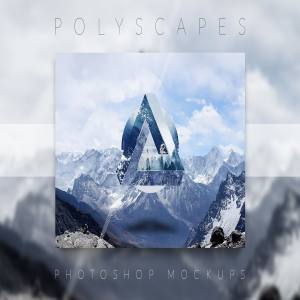 超梦幻大片视觉照片样机模板 Polyscape Generator Photoshop Mockups