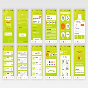电商网站商城APP应用用户交互界面设计UI套件 Commerce Mobile App UX and UI Kit