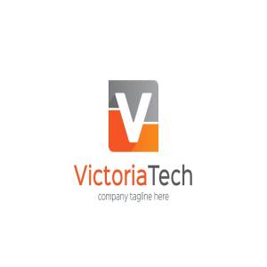 创意字母Logo模板系列之字母V Victoria Tech Letter V Logo插图1