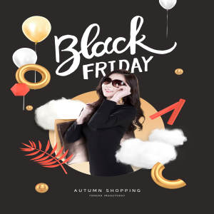 黑五购物狂欢节电商广告海报模板