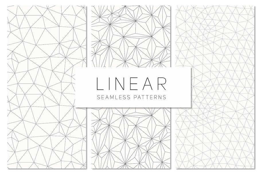 抽象线性无缝图案纹理 Linear Seamless Patterns Set