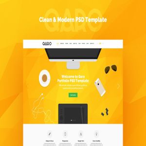 创意产品现代简约风PSD网站模板 QARO – Clean & Modern PSD Template