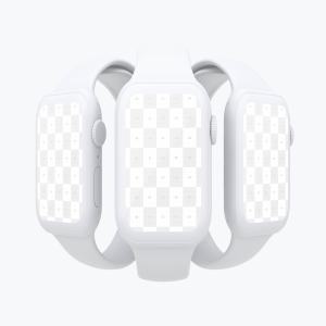 Apple Watch 4苹果手表UI界面设计效果图样机02 Clay Apple Watch Series 4 (44mm) Mockup 02插图1