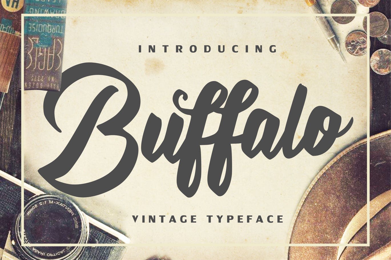 复古设计英文书法字体下载 Buffalo – Vintage Typeface