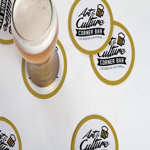 圆形杯垫样机设计模板 Multipurpose Drink Coaster Mock Up
