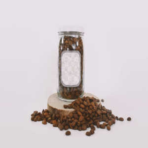 咖啡豆存储玻璃罐样机模板 Glass Jar with Coffee Mockup插图2