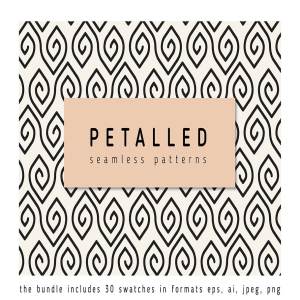 花瓣从图案纹理 Petalled Patterns Bundle