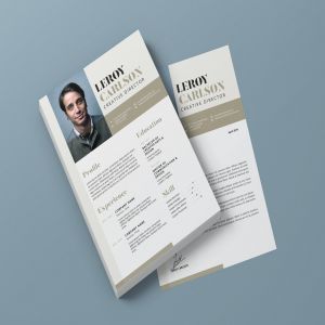 极简设计风格个人电子简历设计AI&PSD模板v13 Clean Minimalist CV Resume AI and PSD Flyer Vol.13