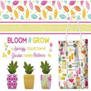 现代花园植物图案纹理 Fresh Modern Garden Patterns