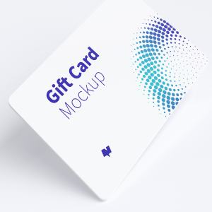 积分礼品卡卡片版式设计效果图样机07 Gift Card Mockup 07